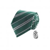 Cravate Serpentard avec pin's, deluxe (Serpentard)