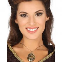 Collier style bronze avec pendentif motif loup
