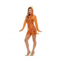 Combi short de dragon orange pour femme (M)