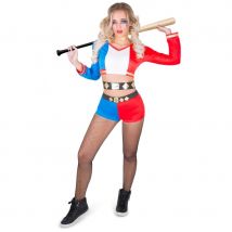 Costume shorty de harley quinn pour femme (M)