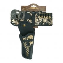 Ceinture simple holster noire avec motifs (Simple holster)