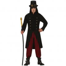 Costume Steampunk noir rouge pour homme (M)