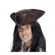 chapeau tricorne pirate (Marron)