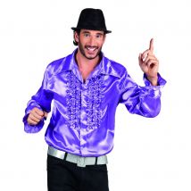 Chemise violette disco pour homme (L)