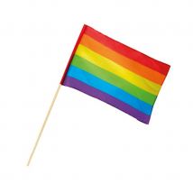 Drapeau Arc-en-ciel sur tige, 30 X 45cm