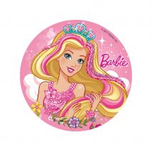 Disque Barbie en sucre de 16cm