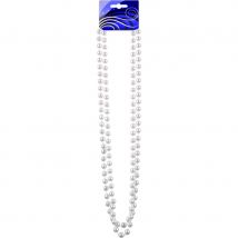 Double collier de perles blanches (Blanc)