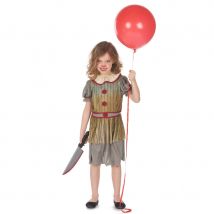 Déguisement de clown vintage Halloween pour fille (10/12 ans)