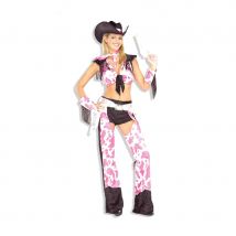 Déguisement de cow-girl rose (Taille unique)