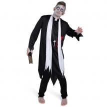 Déguisement de curé mort vivant (M)