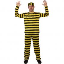 Déguisement de Dalton rayé jaune et noir, adulte (M/L)