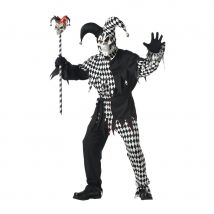 Déguisement de joker squelette noir et blanc (M)