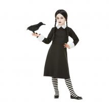 Déguisement de Mercredi Addams et perruque, fille (7/9 ans)