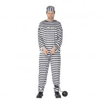 Déguisement de prisonnier rayé (L)