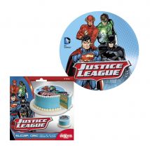 Disque en sucre la ligue des justiciers (16cm)