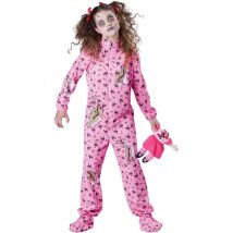 Déguisement enfant Zombie en pyjama rose (12/14 ans)