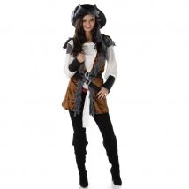 Déguisement gilet marron de femme Pirate (M)