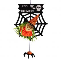 Décoration happy halloween pour porte d'entrée