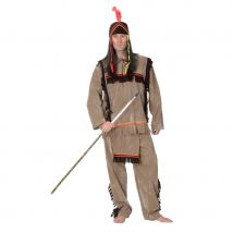 Déguisement indien marron clair effet velours (M)