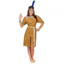 Déguisement marron uni de femme indienne (M/L)