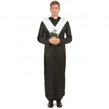 Déguisement noir et blanc de curé (Taille unique)