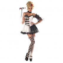 Déguisement robe arlequin courte (M)