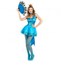 Déguisement robe bleue paon pour femme (S)