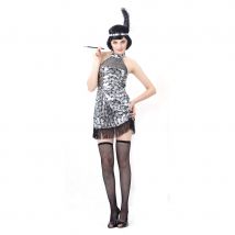 Déguisement robe courte charleston à dos nu (M/L)