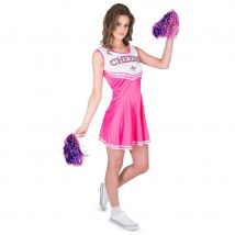 Déguisement rose de pompom girl pour femme (M)