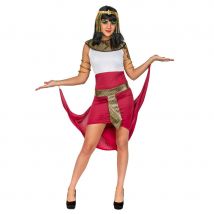 Déguisement robe égyptien blanche rouge (M/L)