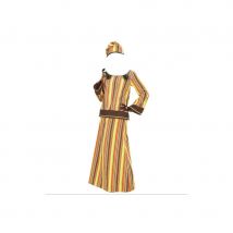 Déguisement robe lignée colorée africaine (S)
