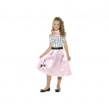 Déguisement robe rock rose années 50 pour enfant (4/6 ans)