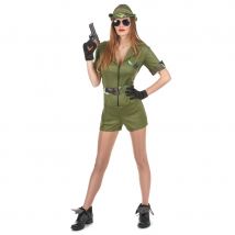 Déguisement shorty court de femme militaire (Taille unique)