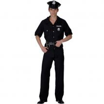 Déguisement uniforme de police noir pour adulte (M)
