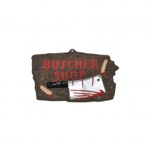 Enseigne Butcher shop de 47x27cm