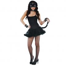 Ensemble d'accessoires pour chat noir sexy, femme (Taille unique)