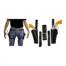 Ensemble double holster noir avec pistolets