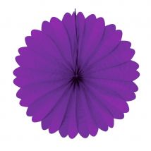 Eventail en papier violet (Blanc)