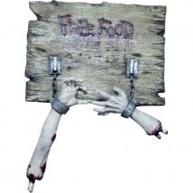 Enseigne Free food Halloween de 80 x 60cm