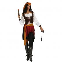 Ensemble piratesse avec corset marron (M/L)