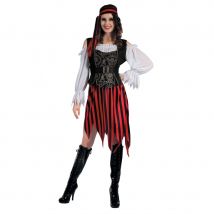 Ensemble Pirate noir et rouge pour Femme (L)