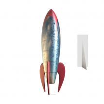 Fusée en carton plat, design années 50