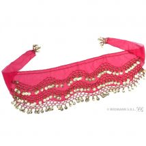 Foulard oriental rose et décoré (rose)