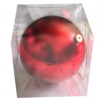 Grosse boule rouge de noel brillante de 20cm (ROUGE)