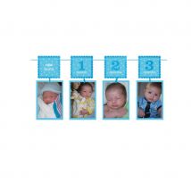Guirlande cadre photo bleu, 1er anniversaire
