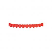 Guirlande de coeurs rouge, 4 m (Rouge)