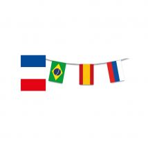 Guirlande drapeaux coupe du monde de foot, 13m