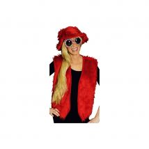 Gilet de fourrure rouge (Taille unique)