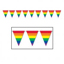 Guirlande de fanions fanions arc-en-ciel, 370cm