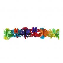 Guirlande de fleurs multicolores en papier, 4m
